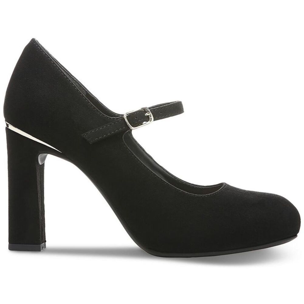 Alfani Womens Tresta Black Faux Suede Evening Mary Jane Heels Shoes Used